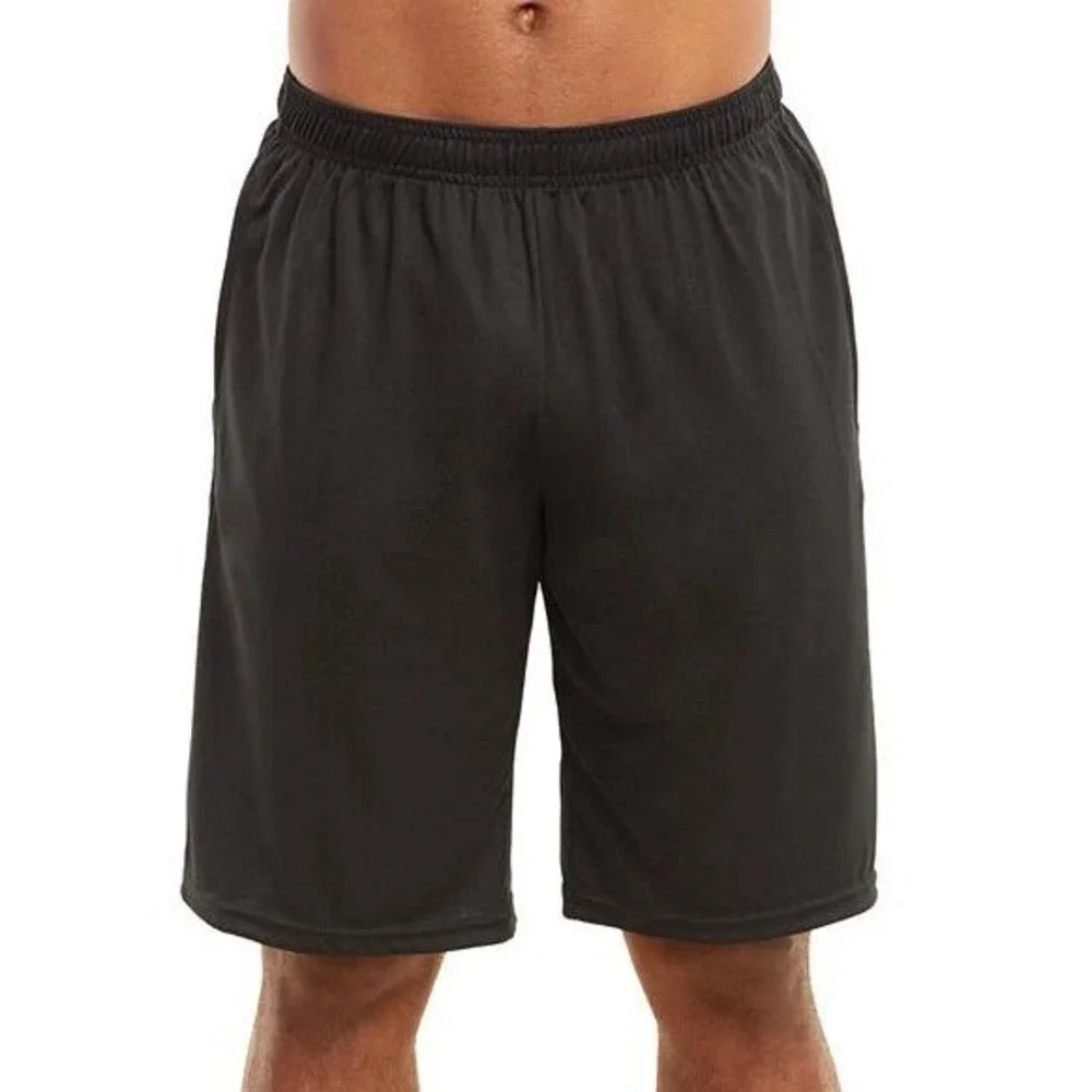 NWT Blue Ice Shorts Men's Large Black Polyester Cotton Jersey Athletic